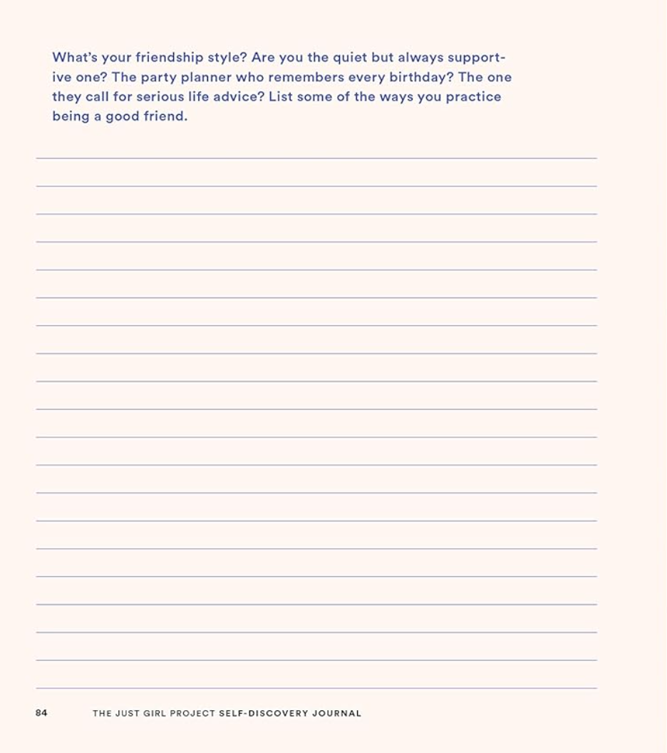 The Just Girl Project Self-Love Journal (guided journal)